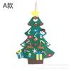 Árvore de Natal de Feltro Natal Crianças DIY Educacional Decoração Pingente Estilo Patchwork Artesanal Criativo Luzes de Fio Pom-Pom