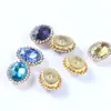 Girasol Ovalado Punto Diamante Cosido a Mano Diamante Joyería DIY Pasador Joyería Accesorios Diamante de Vidrio Nacional Aaa