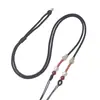 Cordón para Colgante de Cuenta Dzi Cruzada, Cordón de Collar Tejido a Mano para Hombres y Mujeres, con Lulutong y Hebilla de Paz