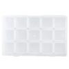 Joyero para decoración de uñas, caja de taladro, caja de plástico vacía, caja de almacenamiento de una sola apertura, caja de joyería translúcida de 15 gigas, caja de almacenamiento de PP