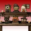 Productos de madera, un artículo popular para ventas transfronterizas: un juego de 6 decoraciones de madera de Halloween, incluyendo figuras de zombis y fantasmas