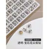 Acessórios para Nail Art Rede de Diamante Transparente Venda Quente Coração Torto Machado Gota d'Água Quadrado Gordo Borboleta Diamante Branco Folha de Ouro Decorações para Unhas