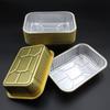 Foil Dorado Lonchera para Cocinar Desechable para Llevar Aislamiento Caja de Embalaje Rectangular Papel de Aluminio