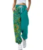 Calça Harem Feminina Estampada Digitalmente em 3D com Duas Cores, Casual Esportiva, com Cordão e Elástico no Tornozelo, Roupas Femininas Outono 2021 Nova
