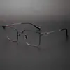 Armazón de gafas cuadrado ultraligero de titanio puro para rostros grandes, ensanchado, línea de cejas de titanio puro de lujo ligero, armazón de alta gama SH0078