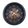 Relógio de Parede Engrenagem Retro Simples 17 polegadas 43cm Tamanho Grande Sala de Estar Relógio de Pendurar