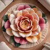 Nueva alfombra floral transfronteriza para sala de estar, alfombrilla de cristal para dormitorio junto a la cama, alfombrilla para pies TEMU más vendida con etiquetado y dropshipping