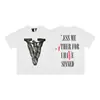 VLONE FOG Trendy Brand Big V Mother Logo Cherry Blossom Manga curta Esboço Bordado Lip Print Graffiti Print Camiseta