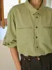 Camisa Solightr de Listras Retrô Francesas de Manga Longa para Mulheres Primavera 2026 Nova Blusa Top Slim Solta