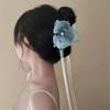 Clip de Flor de Cinta Orquídea Mariposa del Mismo Estilo de Yi Mengling para Mujer, Horquilla de Ambiente de Hada Gentil, Accesorio para el Cabello de Vacaciones en la Playa