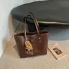 Bolso tote tejido de moda estilo coreano para mujer, nuevo bolso de hombro casual de moda 2026, bolso de gran capacidad para el antebrazo