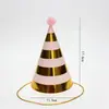 Envío Gratis Empaque Individual Sombrero de Cumpleaños Sombrero de Fiesta Sombrero Puntiagudo Sombrero de Fiesta para Bebés y Niños Sombrero para Pastel