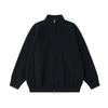 Roupas Vintage 25 Outono/Inverno Novo Simples Versátil Cor Sólida Zíper Casual Suéter Malha Melada Gola Alta Cardigan