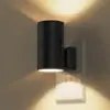 Luz Nocturna con Sensor Controlada por Luz Enchufable Estándar de EE. UU. Gy063 Negra Regulable para Dormitorio Mesita de Noche