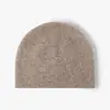Gorro de Tricô Feminino com Mistura de Lã para Outono e Inverno, Sem Aba, Espessado, Quente, À Prova de Vento, Respirável, Gorro para Deslocamento ao Ar Livre