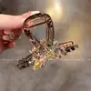 Pinzas de pelo coloridas de cristal estilo coreano, accesorios para el cabello de moda y lujosos para mujer, incluyendo pinzas de tiburón para la parte de atrás de la cabeza y pinzas para el cabello inspiradas en la dopamina