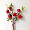 Flor Artificial Romã Fruta Decoração Enfeites Sala de Estar Mesa de Jantar Corredor Fruta Caqui Galhos de Flores Artificiais Flor Desejosa