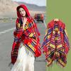Novo Manto Xinjiang Xizang Floral Tricotado Yunnan Foto Viagem Exterior Borla Xale Quente para Mulheres