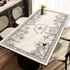 Mantel individual de mesa de comedor de lujo ligero y de alta gama, impermeable, a prueba de aceite, no lavable, resistente al calor, mantel individual retro francés para mesa de café, protector de escritorio