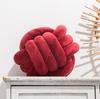 Almohada de Color Sólido Transfronteriza Almohada de Cuerda de Tres Hebras Bola Tejida a Mano para Cama Sofá Hogar Respaldo Cojín Decoración para Ventana de Bahía