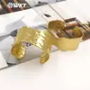 Wt-B701 Nuevo Más Vendido Latón Diseño de Onda Grande Latón Pulsera Abierta Se Puede Usar como Brazalete Joyería de Cobre