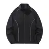 Chaqueta Reflectante de Rayas Transfronteriza Nueva 2026 para Hombre, Chaqueta Deportiva Casual de Primavera y Otoño, Chaqueta de Otoño de Marca de Moda para Parejas