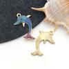 Pingente Gota de Óleo 50 Desenho Animado Vida Marinha Tartaruga Golfinho Estrela do Mar Cavalo Marinho DIY Acessórios para Chaveiro