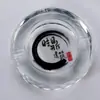 Cinzeiro de cristal impressão colorida personalizada gravação banhado a ouro banhado a prata cinzeiro de vidro decoração de casa presentes publicitários práticos