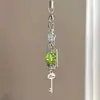 Cadena para Teléfono de Trébol de Cuatro Hojas Cadena de Adorno de Carrillón de Viento de Hoja de Arce de la Suerte Cadena de Cristal Ccd Colgante de Cámara Accesorio para Bolso