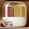 Caixa de Armazenamento de Grãos Balde de Arroz Conjunto de Temperos de Cozinha Garrafa de Condimento Combinada Pote Saladeira Doméstica Saladeira Elegante Banha