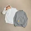 Camiseta de manga larga de modal con cuello semialto fruncido, nueva camiseta básica de color liso para otoño e invierno, top versátil de cuello medio