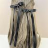Laço de Fita Presilha de Cabelo para Mulheres, Doce e Fofo Presilha de Cabelo com Fitas para Rabo de Cavalo Duplo, Acessórios de Cabelo Simples e Versátil, Acessórios para a Cabeça