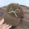 24 Nueva Corea del Sur diseño nicho gorra de béisbol bordada con lazo visera curva favorecedora gorra de lengua de pato para hombres y mujeres