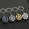 Chaveiro de metal com roda modificada para carro, presente criativo, turboalimentado, publicidade, cintura, pendurado, chaveiro, corrente, pingente de elo