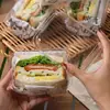 Caja de embalaje cuadrada transparente para hornear, caja engrosada de grado alimenticio para ensalada de frutas, caja de embalaje para llevar de pastel y postre al por mayor