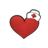 Os mais vendidos da Amazon, série médica Dia do Enfermeiro de borracha macia PVC, charms para sapatos com furo, fivelas para sapatos, acessórios de decoração para sapatos de jardim