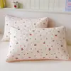 Funda de almohada para dormitorio de estudiante, a prueba de aceite y saliva, 48cmx74cm, juego de dos, funda de almohada individual para uso doméstico
