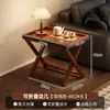 Mesa de Café Pequeña Plegable Sala de Estar Gabinete Lateral de Sofá Bandeja de Almacenamiento Mesa Auxiliar Uso en el Hogar Mesa de Té Móvil Bandeja de Té Mesa Exterior
