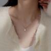 Colar de pérolas feminino outono e inverno luz luxo suéter corrente nicho high-end clavícula corrente moda versátil pingente jóias atacado