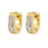 Pendientes redondos de acero inoxidable de venta caliente transfronteriza europea y americana, joyería de moda nicho OL, titanio de acero con microdiamantes pegajosos, pendientes para mujer