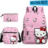 3D Nuevo Producto HelloKitty Dibujos Animados Lindo Sanrio Hello Kitty Mochila Bolsa Escolar Bolsa para Lápices Bolsa de Hombro Juego de Tres Piezas
