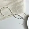 Collar Kaiming de Plata de Ley 925 con Cuenta Ojo de Gato Cepillado Oliva para Mujer, Cadena de Cuello Elegante Versátil de Lujo Ligero, Regalo del Día de la Madre