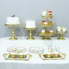 Mesa de Sobremesas de Casamento Ornaments Decoração Conjunto Estilo Europeu Aniversário Chá da Tarde Louça Bandeja para Bolos e Doces Suporte de Exibição