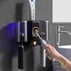 Dispensador Automático de Pasta de Dientes Simple Montado en la Pared con Operación de un Solo Toque, Incluye Dos Vasos y Set de Soporte para Cepillos de Dientes