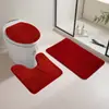 Alfombrilla de baño transfronteriza Juego de tres piezas para inodoro Alfombra de baño Antideslizante Felpudo para puerta Cocina Puerta Alfombrilla absorbente para pies Alfombra