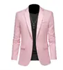 Comercio exterior transfronterizo primavera y otoño traje formal liso de un botón para hombre, blazer ajustado estilo coreano, chaqueta de una pieza para hombre