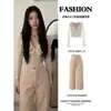 Camiseta básica blanca de encaje con cuello en V y manga larga, top chic coreano para mujer, diseño único y hermoso para principios de otoño