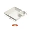 Prato de Dumpling Estilo Japonês com Prato de Vinagre Prato Dividido Doméstico de Plástico Prato de Petisco para Dumpling Sushi Crianças Criativo Comercial Atacado