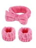 Diadema de terciopelo de coral con lazo transfronterizo Diadema para mujer Diadema ancha para lavarse la cara Diadema de felpa de color puro Accesorios simples para el cabello