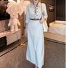 Estilo Hermana Real Vestido Elegante de Ropa de Trabajo para Mujer Ajustado a la Cintura Adelgazante Vestido Largo Esta Primavera Nueva Moda Femenina Sentido de Alta Gama